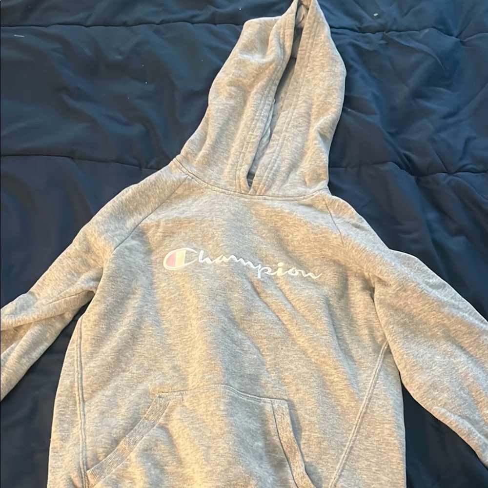 Champion Light Gray Pullover Hoodie